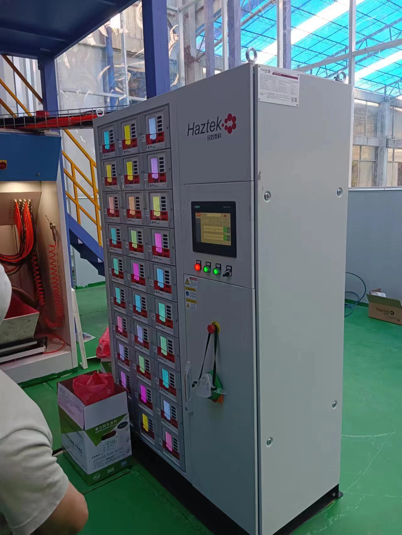 Haztek Vertical Automatic Powder Coating Line with Bridge-Type Furnace